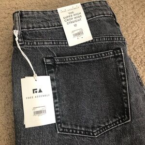 Free Assembly Dark Gray Wide Leg Jeans